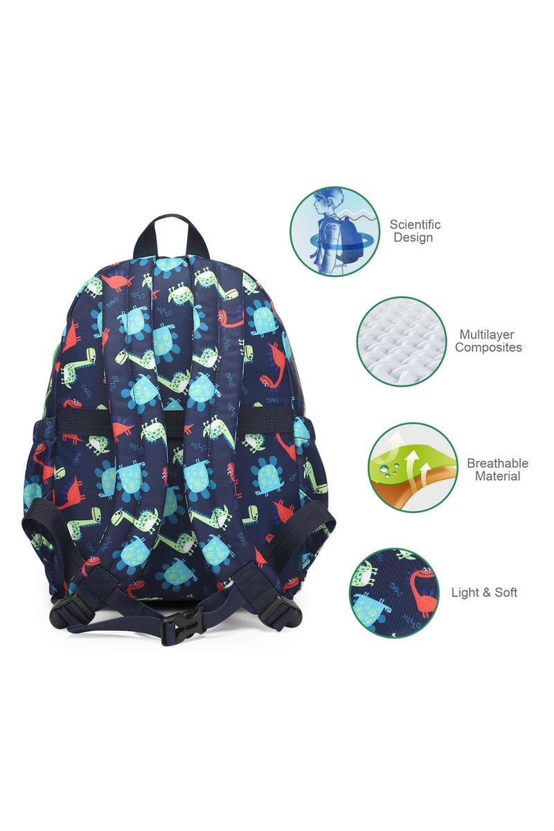 SUN EIGHT Preschool Toddler Kids Backpack Small 3D Cartoon Dinosaur Lunch Daycare School Bookbag Animal Travel Bags for Boy For 2-5 Years old, Cute Dinosaur, SE90074, Navy - Image 4